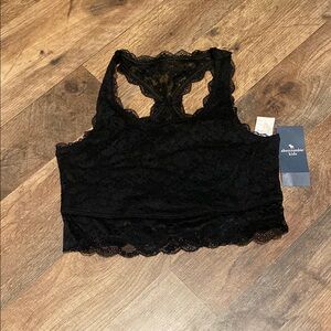 NWT Abercrombie Kids Black Lace Bralette size 7/8